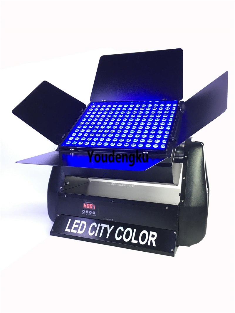 2 pieces of 180pcs 3W RGB 3-in-1 outdoor LED city color wash lights with IP65 rating, DMX wall washers for exterior building lighting