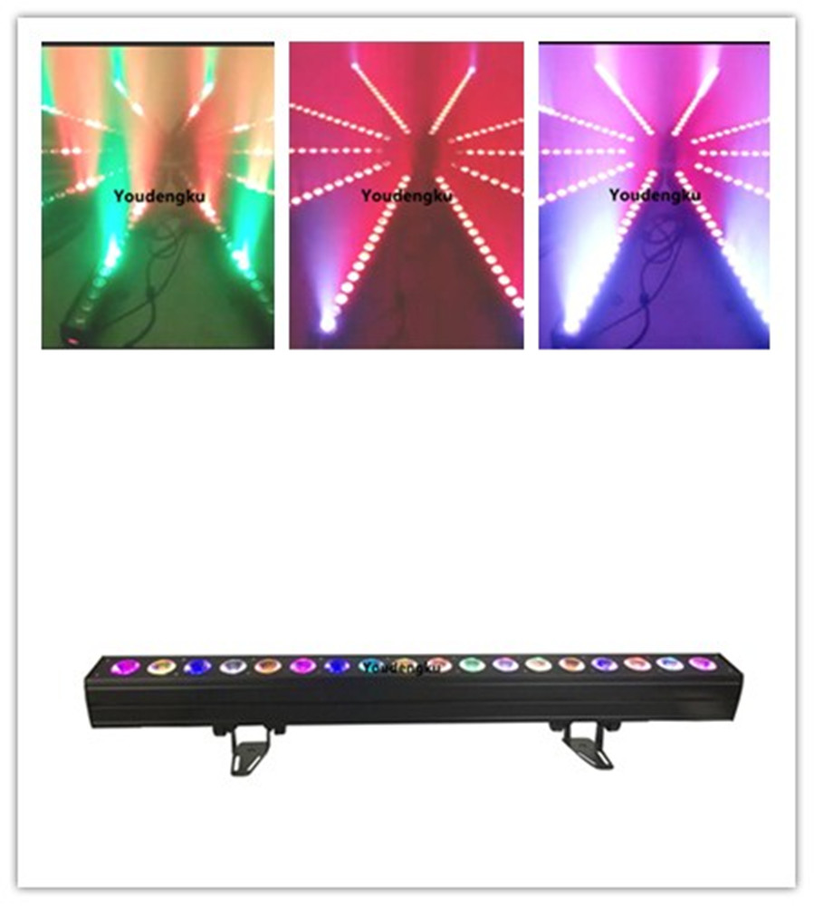 2 pieces of 18x15w indoor RGBWA 5in1 LED wall washer lights, China-made pixel LED strip wall washers