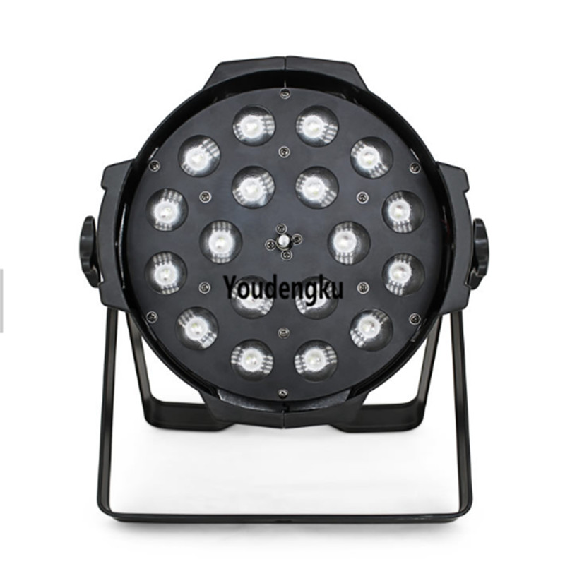 2 pieces of 18x18W RGBWA UV 6-in-1 zoom LED par lights for concert stage lighting