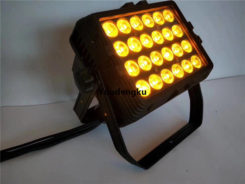 2 pieces of 24x15w waterproof RGBWA outdoor wall wash LED fixtures with DMX control, CityColor brand
