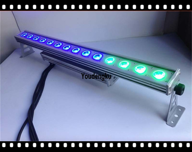 2 pieces of 5-in-1 LED pixel bars with 14x15W RGBWA for outdoor club and building lighting, IP65 rated wall washer bars