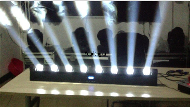 2 pieces of 8x10w white LED moving bar Cree DJ sweeper beam lights