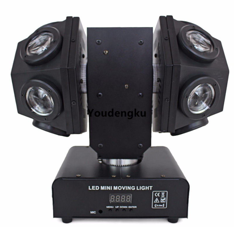 2 pieces of latest 12x10W RGBW double rotating LED beam moving head lights for football fields
