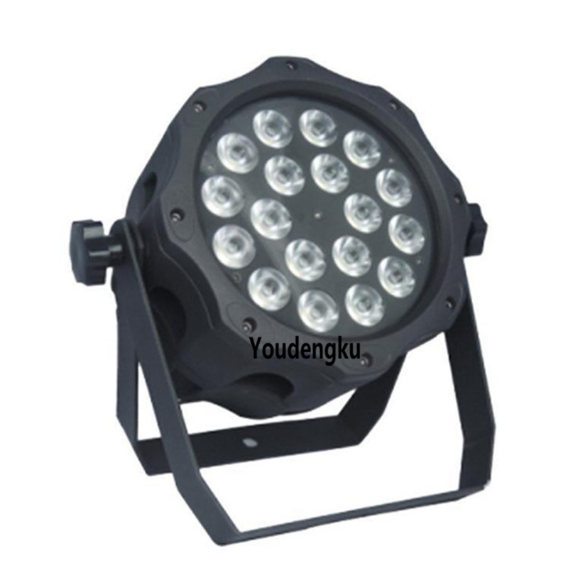 2 pieces of outdoor RGBWA 5-in-1 LED par lights with 18x15W DMX waterproof stage lighting