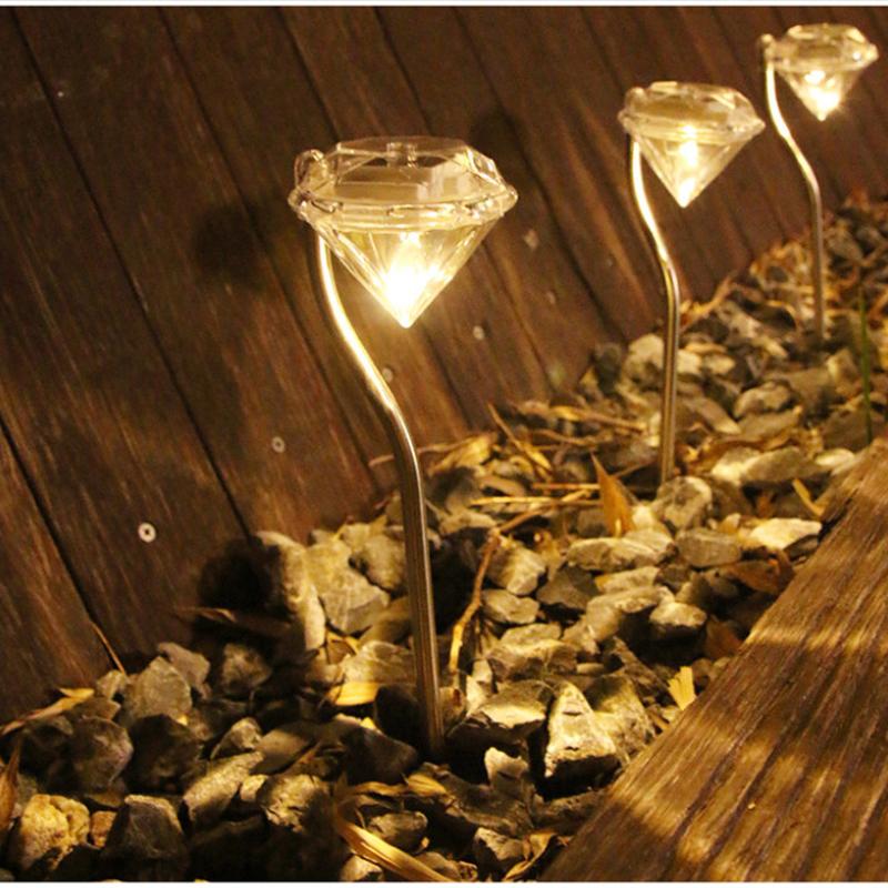 2 solar-powered lawn lamps for outdoor garden and pathway lighting, waterproof design