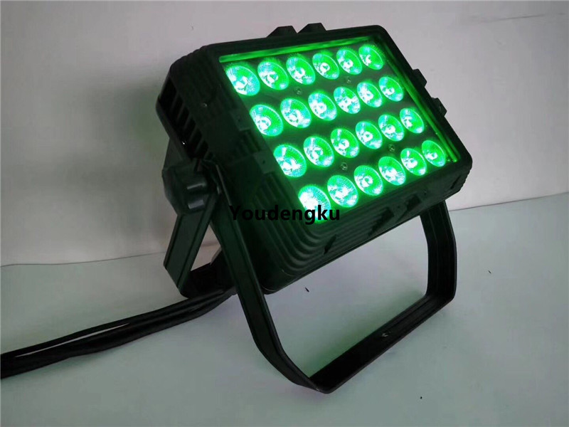2 units of 24x10W RGBW 4-in-1 outdoor LED floodlights for city color wall washing