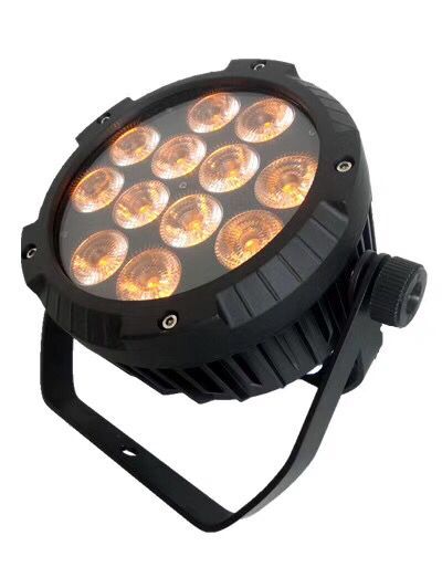 2 waterproof LED par cans with 12x15W RGBWA 5-in-1 DMX512 for outdoor stage lighting, IP65 rated