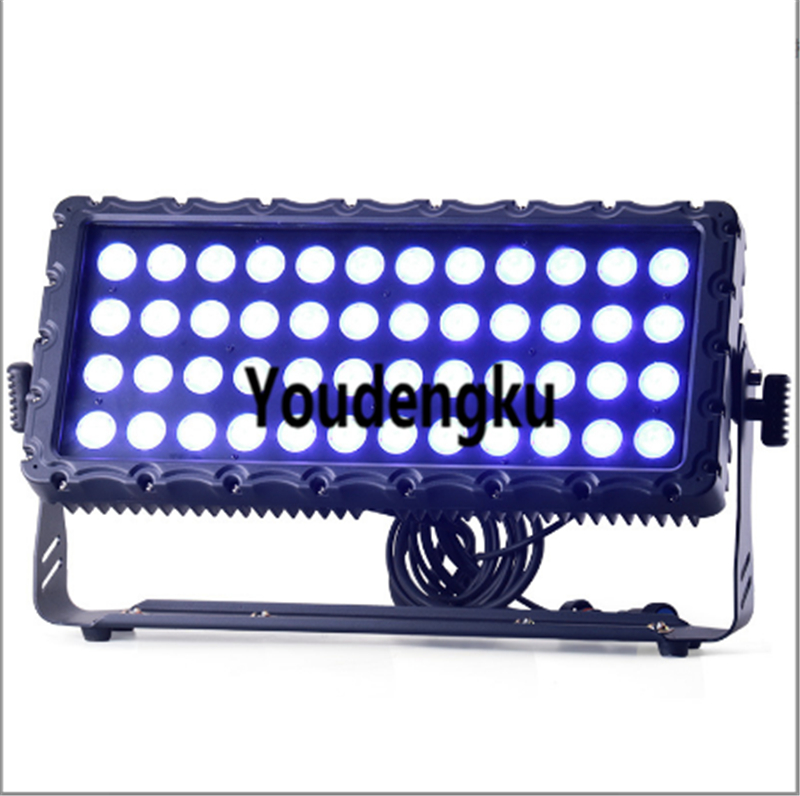 2 waterproof outdoor IP65 48x15W 5-in-1 RGBWA beam LED stage wall washer, high-quality city color DJ show light