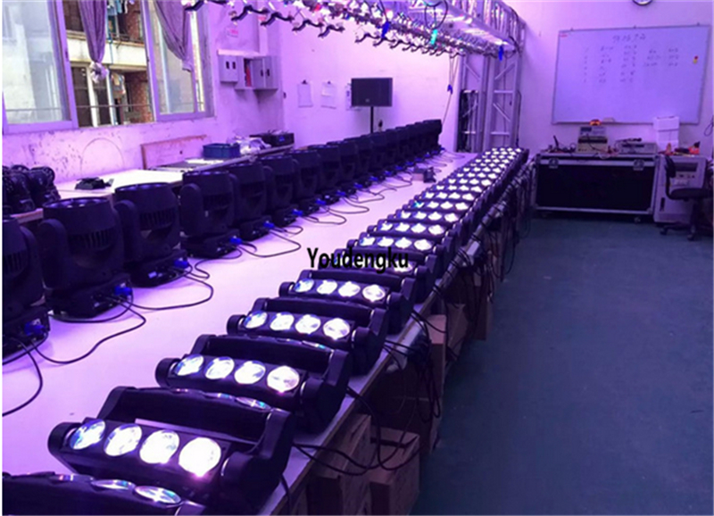 2 white LED moving head spider lights with 8x10W beams