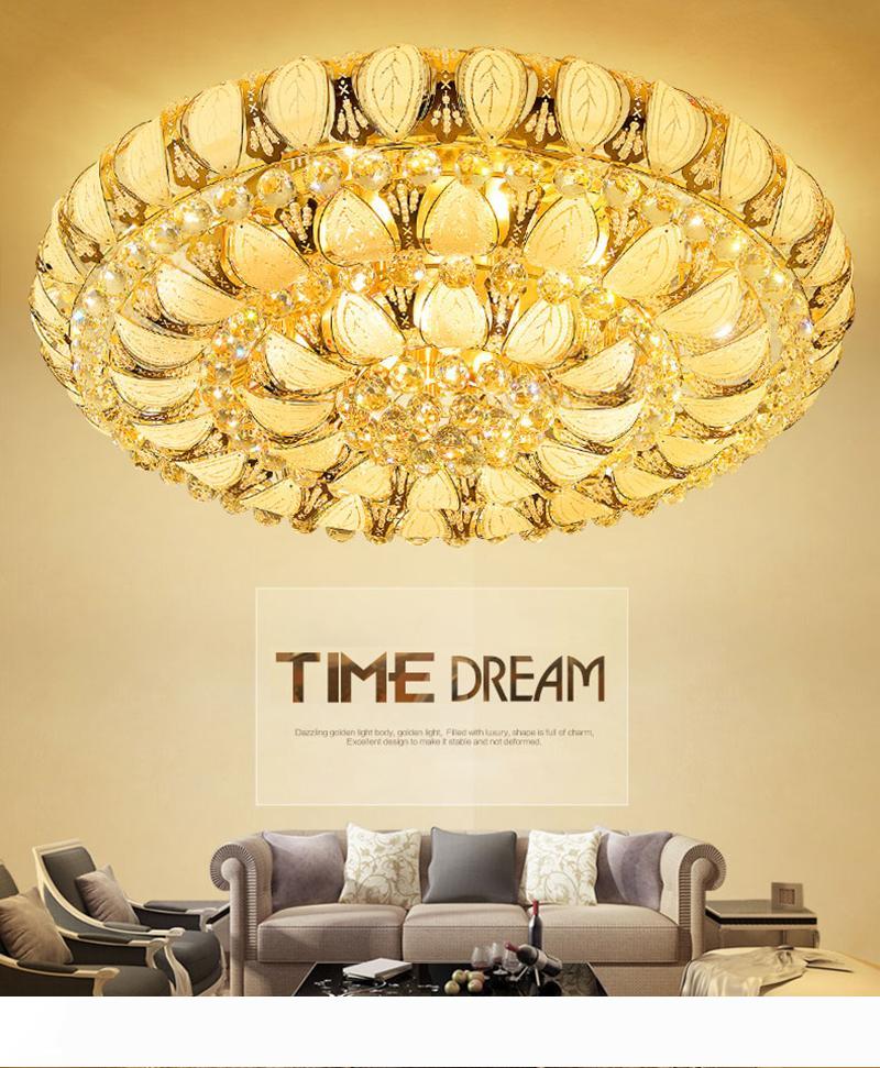 2018 K9 Crystal Chandelier with 7-color remote control pendant lamp, a luxurious ceiling light fixture featuring elegant crystal lusters