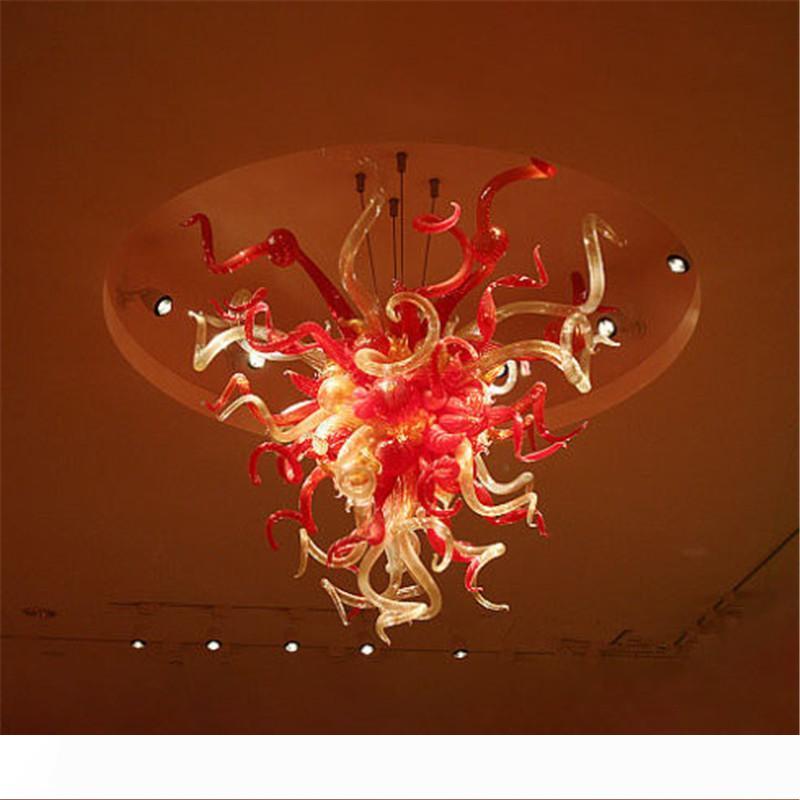 2019 Golden Medium Home Decoration Murano Glass Hand Blown Chandeliers Pendant Lights Hot Selling Free Shipping
