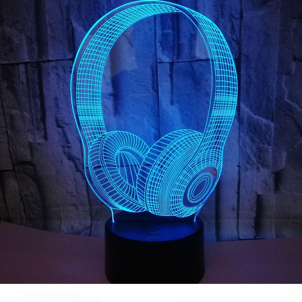 2020 Leaf 3D Illusion LED Lamp Night Light 7 RGB Colorful USB Powered 5th Battery Bin Touch Button Dropshipping Gift Box