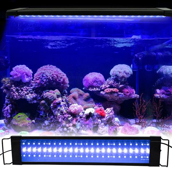 2021 New 25W 108LED Solar Light Grass Lamp With Remote Control Soft light 28.54inch Black Suitable For 28.54-42.32inch Long Aquarium