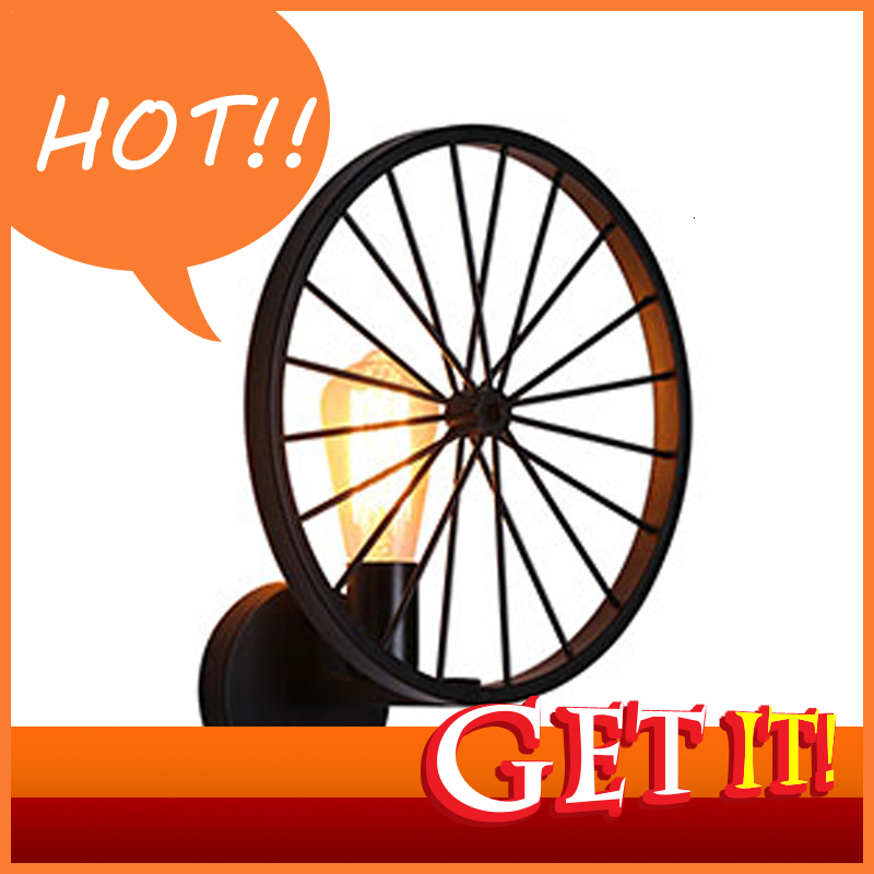 2021 New Industrial Wind Retro Creative American Staircase Cafe Bar Bedroom Led Wrought Iron Loft Living Room Wall Idnp