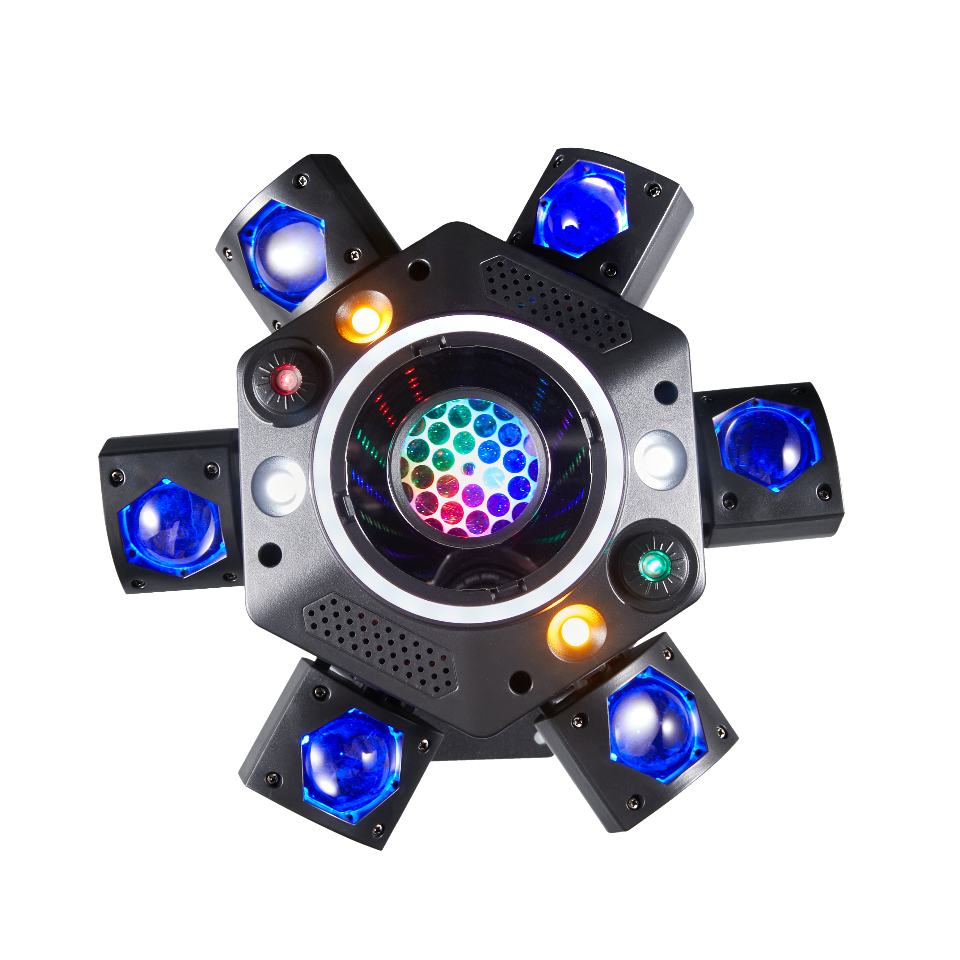 2025 New LED Armed Mini Pattern-Six-armed Little King Kong Abyss Lighting Strobe Disco Stage Light
