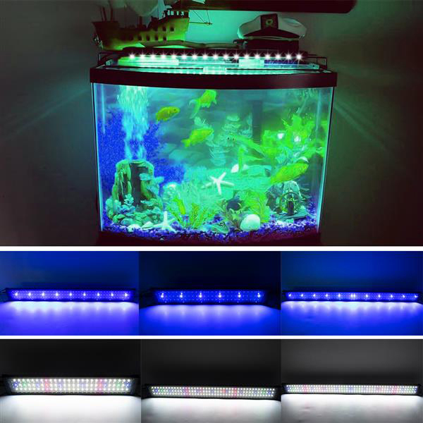 20W 129LED Full Spectrum Water Grass Lamp, high-quality 35.43-inch black US standard ZC001221 (fits 35.43-43.3-inch long aquariums)