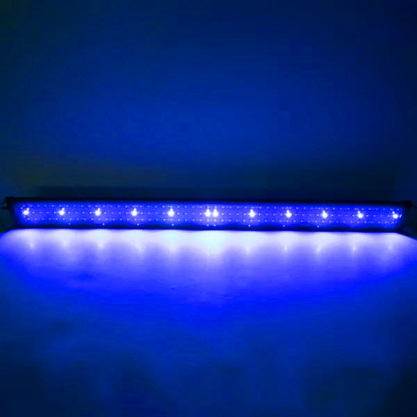 24W 156LED full-spectrum water lamp, 47.2-inch black US standard aquarium light (fits 47.2-55.1 inch long tanks)