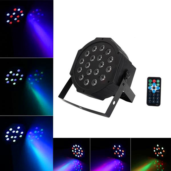 24W 18-RGB LED Auto/Voice DMX512 Mini Stage Light (100-240V AC) Black *10 Moving Head Wholesale