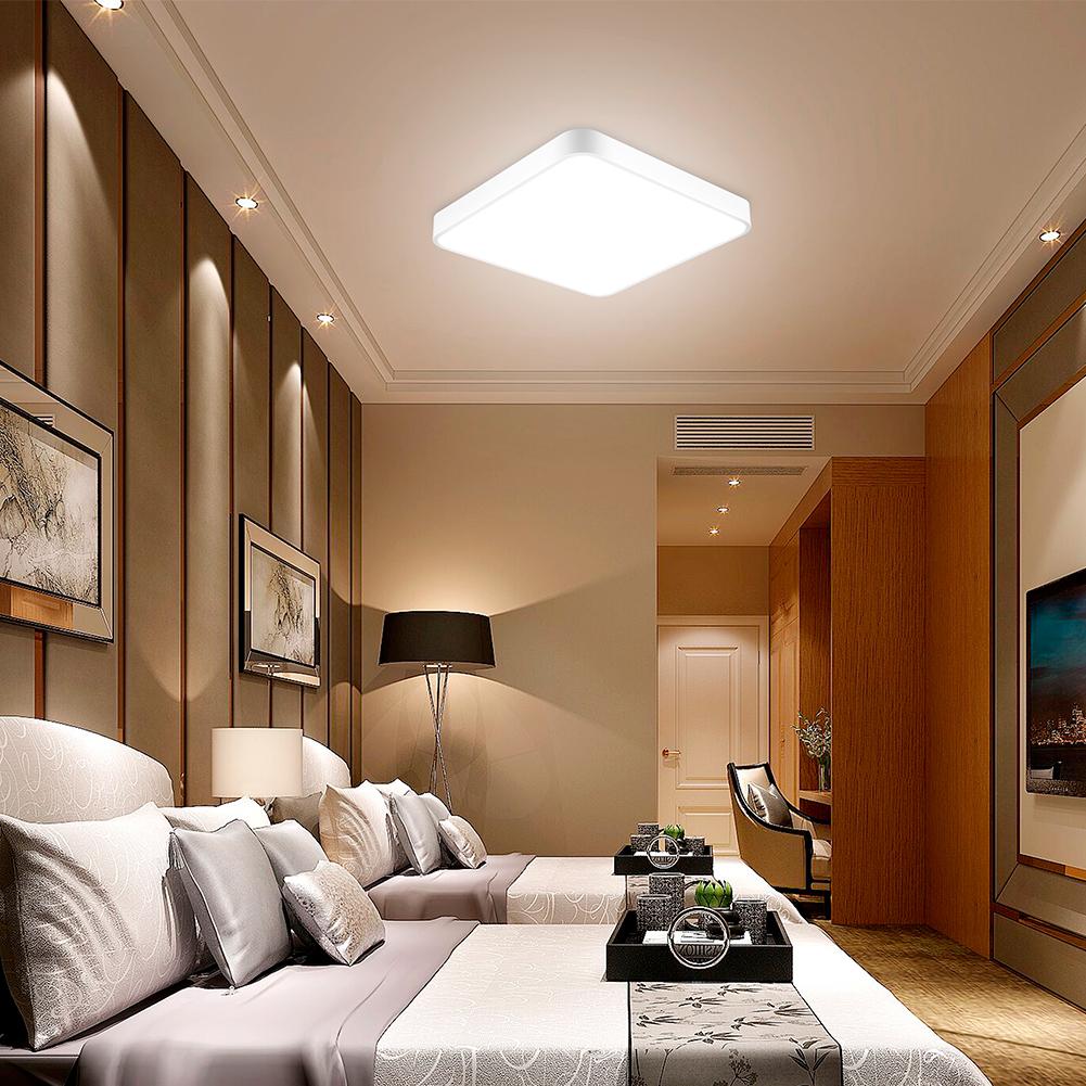 24W ultra slim square lighting fixture for contemporary minimalist living spaces, bedroom ceiling LED lamps
