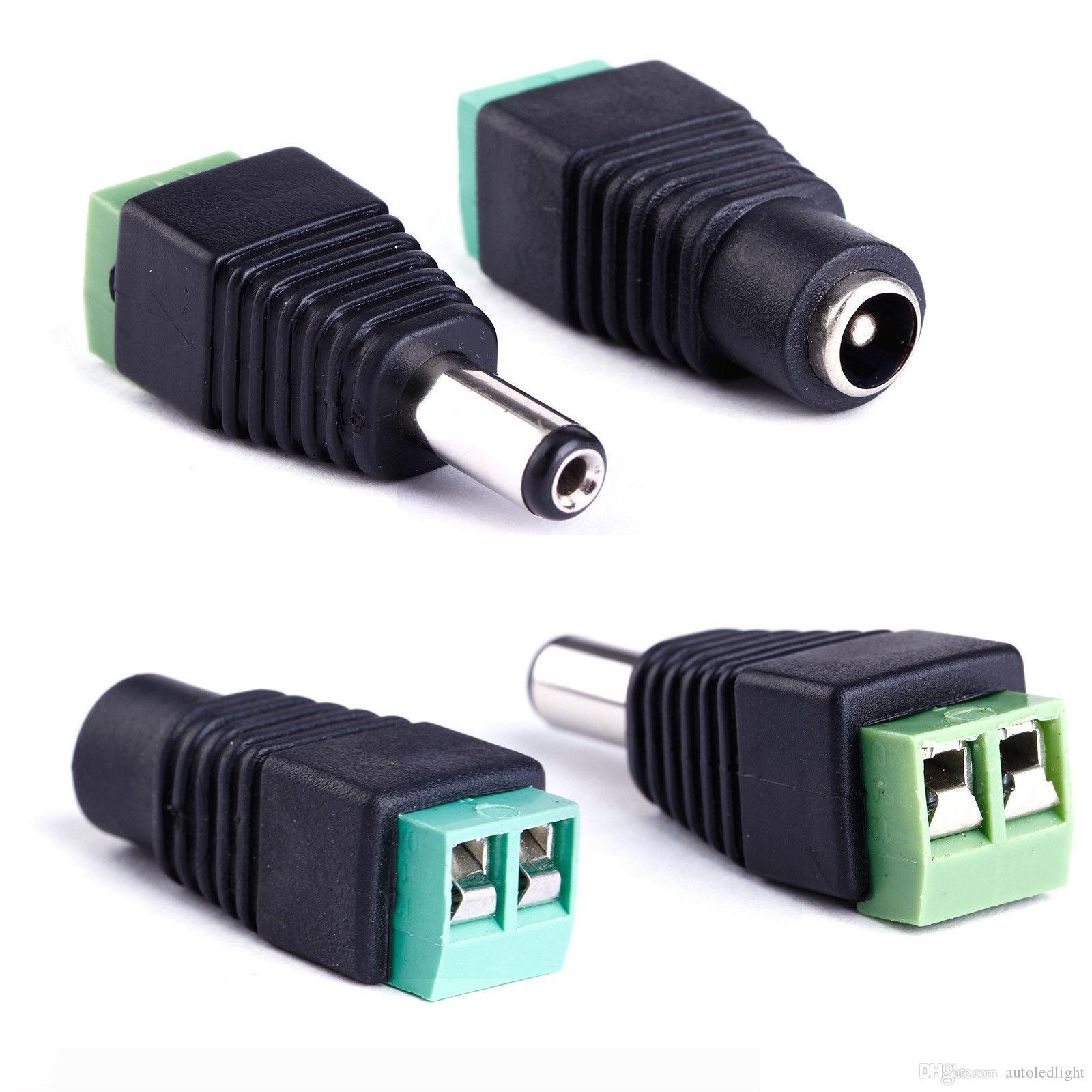 2.5 x 5.5mm DC power connector plug and socket for LED strips