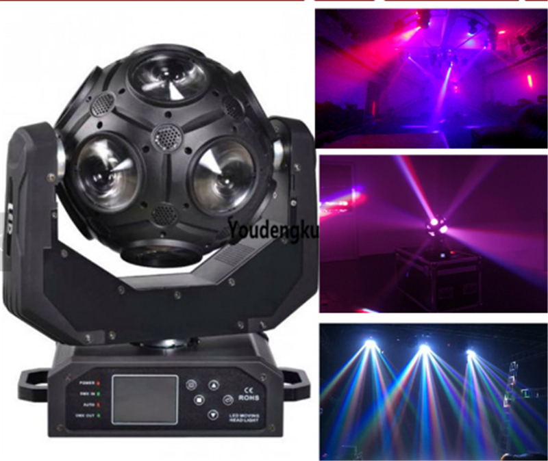 2-in-1 LED football light moving head with 12x20W disco lighting, football-shaped DJ mixer, and beam effects