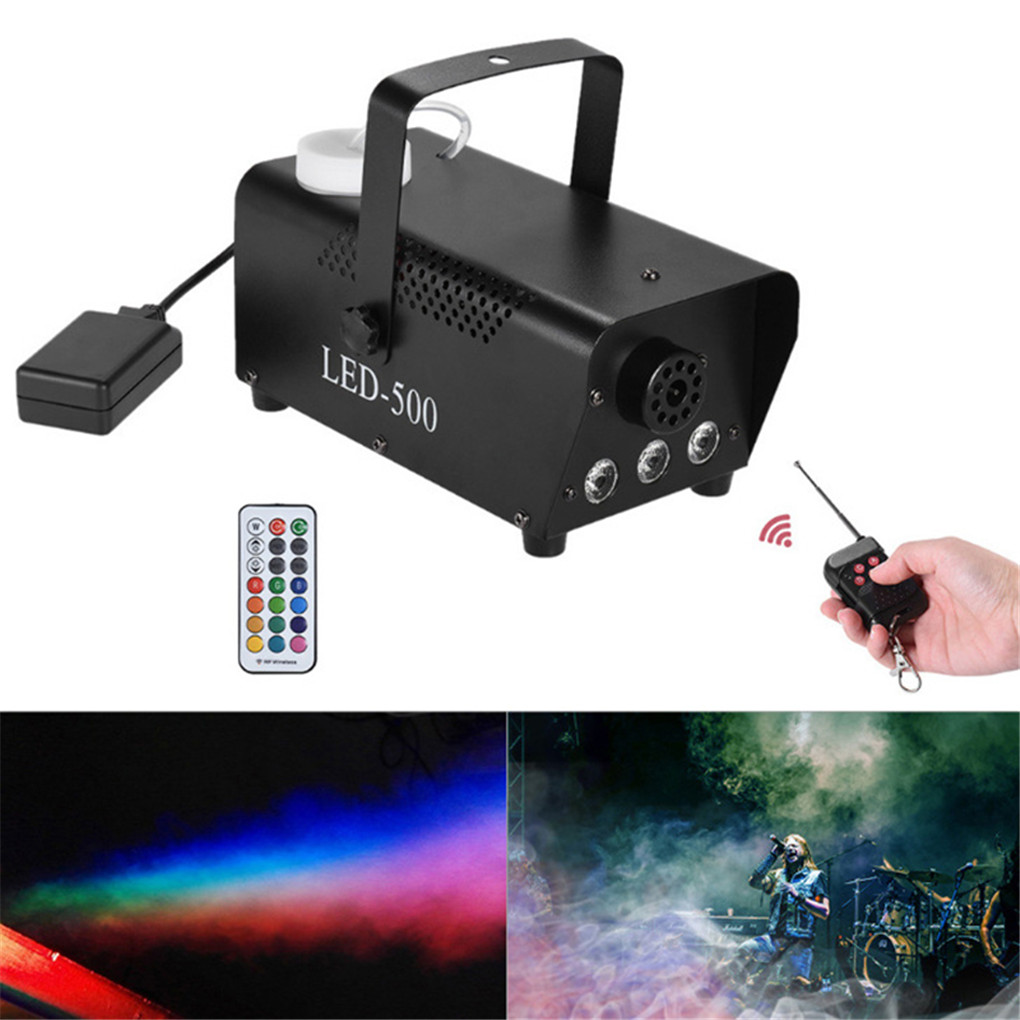 2-in-1 wireless remote control with 400W RGB LED lighting and fog effects for stage, disco, and party shows