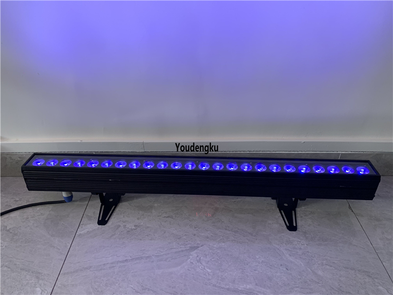 2pcs 24x18W RGBWA UV indoor LED stage wash light bar with 6-in-1 color mixing