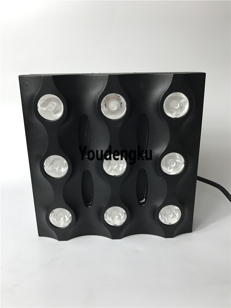 2pcs China-made white diamond LED matrix beam lights, 3x3W warm white LED panel lights