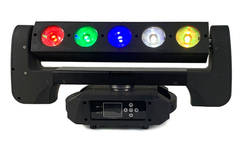 2pcs Latest 5-Eye LED Beam Moving Head with 5x40W RGBW 4-in-1 Pixel Lighting