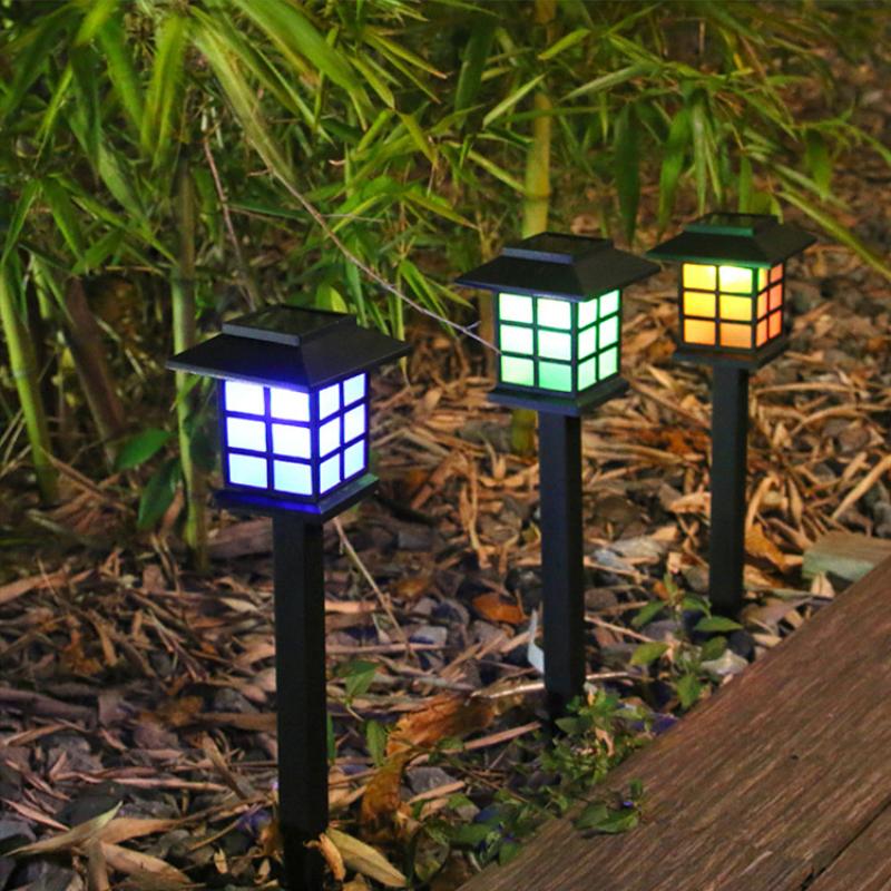 2Pcs LED solar pathway lights, waterproof and super bright, ideal for outdoor garden, yard, or walkway decoration