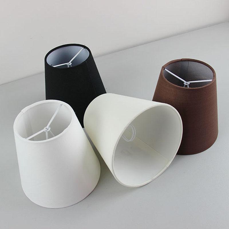2PCS Modern Minimalist Lampshades, PVC Linen Fabric Shades for Wall Chandeliers, Clip-On Home Decor