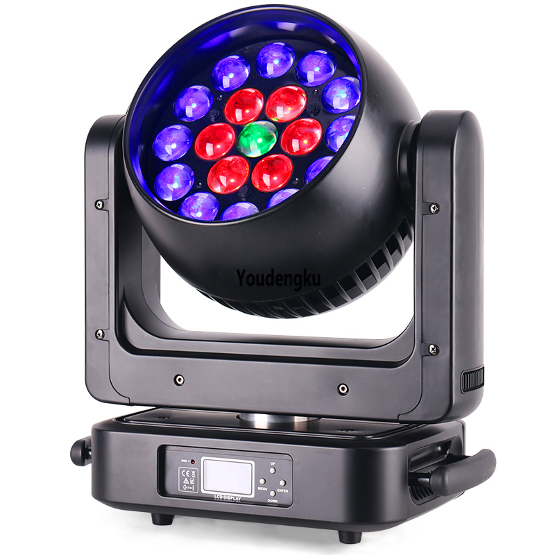 2pcs of 19x25W RGBW 4in1 wash LED moving head zoom lights for stage