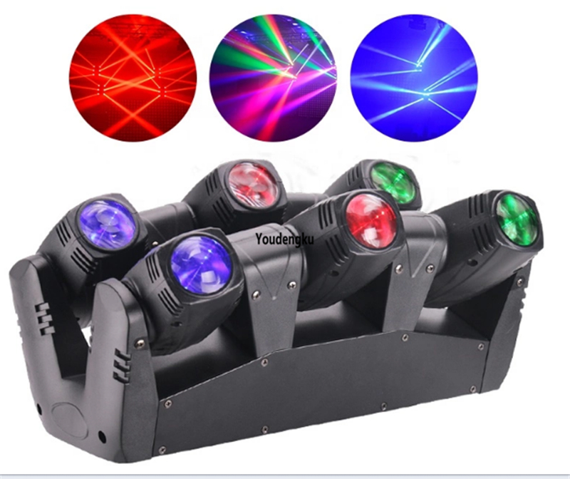 2pcs Professional DJ wedding club DMX moving head with 6x10W RGBW 4-in-1 LED beam and focus light