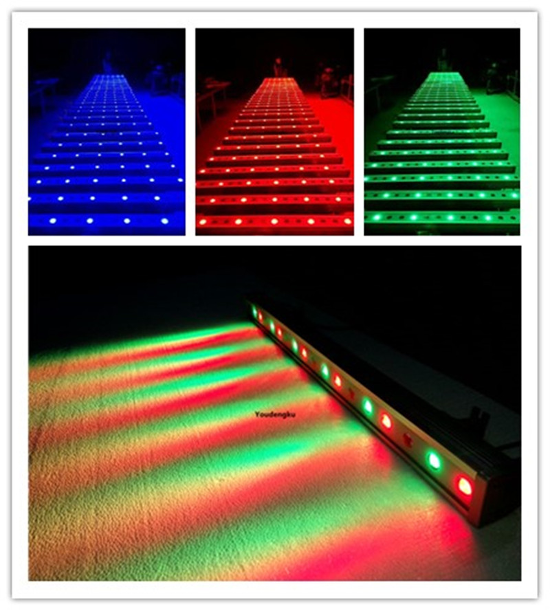 2-piece 18x3W RGB DMX outdoor LED wall washer with IP65 rating for uplighting