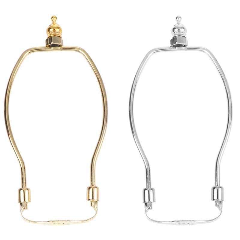 2-piece 6-inch alloy-plated horn-shaped lampshade frames for lighting fixtures