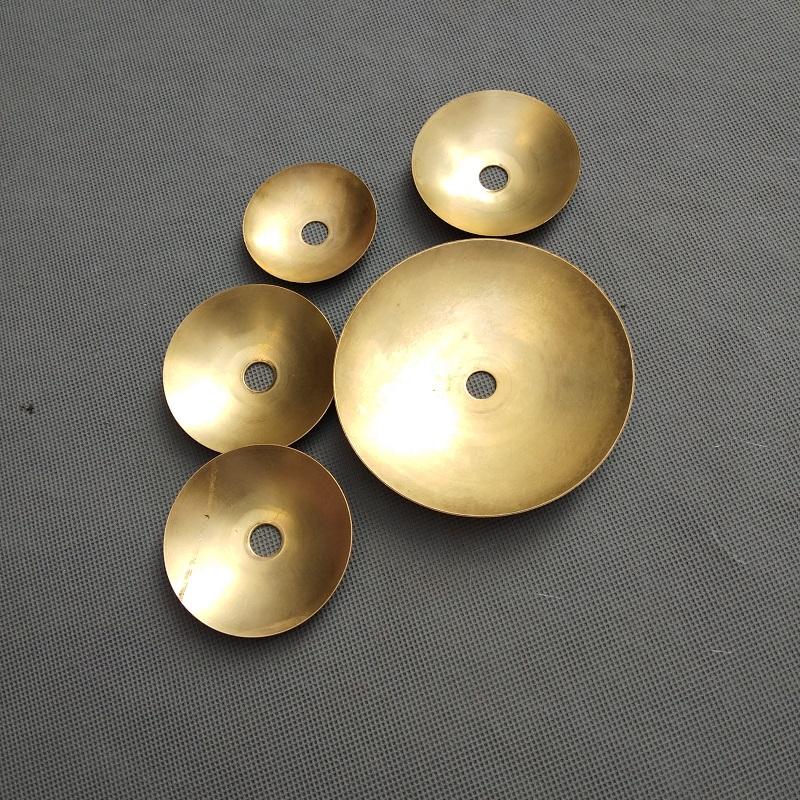 2-piece lamp covers and shades set, 40-180mm base, with metal cap and arc cover in brass or copper, resembling a flying saucer for lighting fixtures