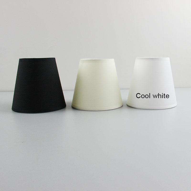2-piece modern white and black plastic lamp covers with E14 socket and 3cm hole
