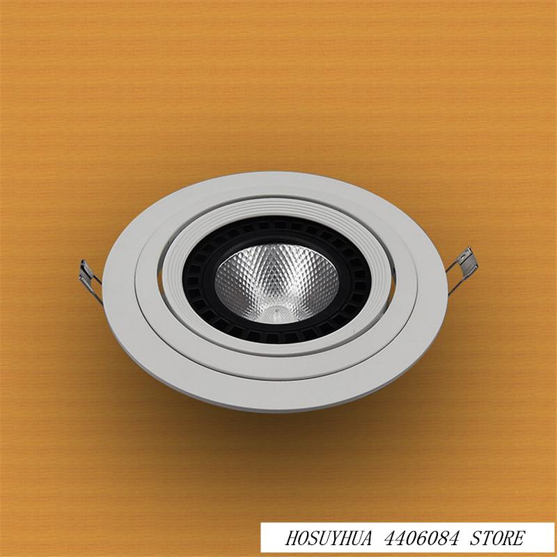 2-piece round adjustable recessed LED ceiling light frame fitting for AR111 cup bulbs, 111mm diameter