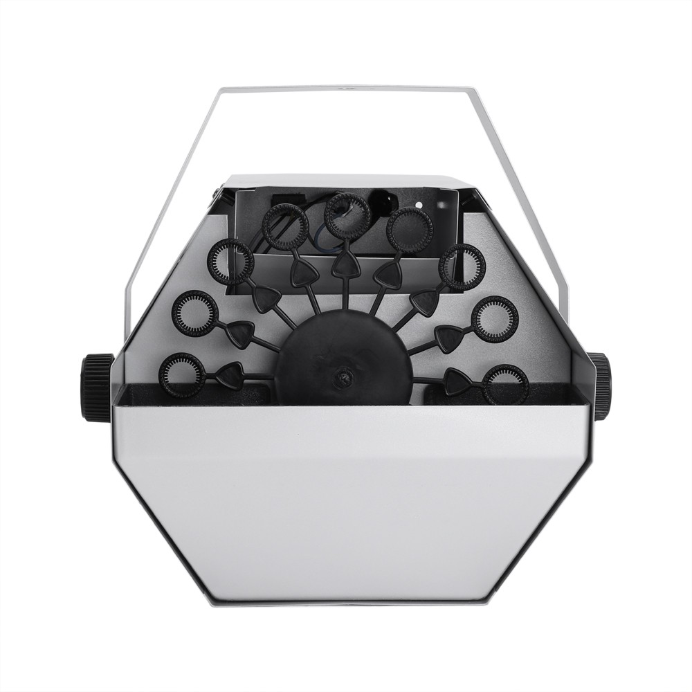 30W Iron Automatic Mini Bubble Maker Machine Auto Blower For Wedding/Bar/Party/ Stage Show Silver