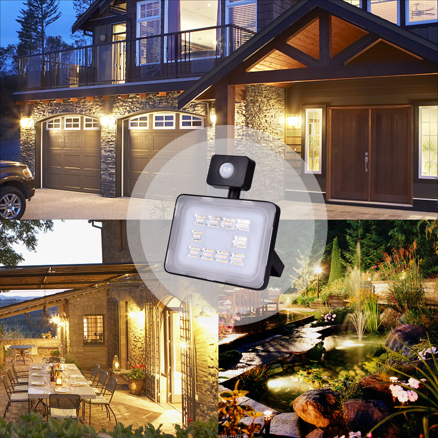 30W LED floodlight with SMD technology, AC110-120V input, IP65 waterproof rating for outdoor street and landscape lighting