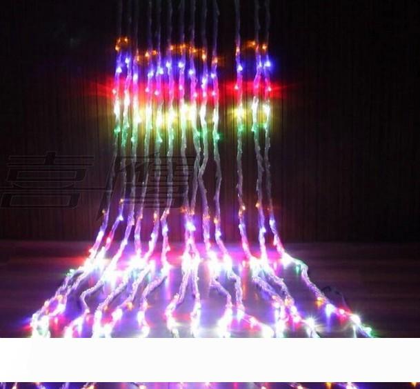 336 waterproof LED string lights with a festive Christmas wedding party waterfall design