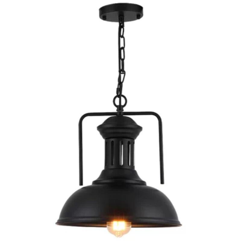 33cm vintage-style chandelier lamp cover with wrought iron pot lid design for E27 screw base