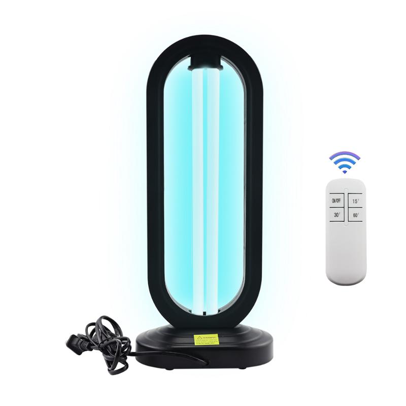 36W UV-C germicidal lamp with ozone, remote control, and 5/30/60 minute timer options