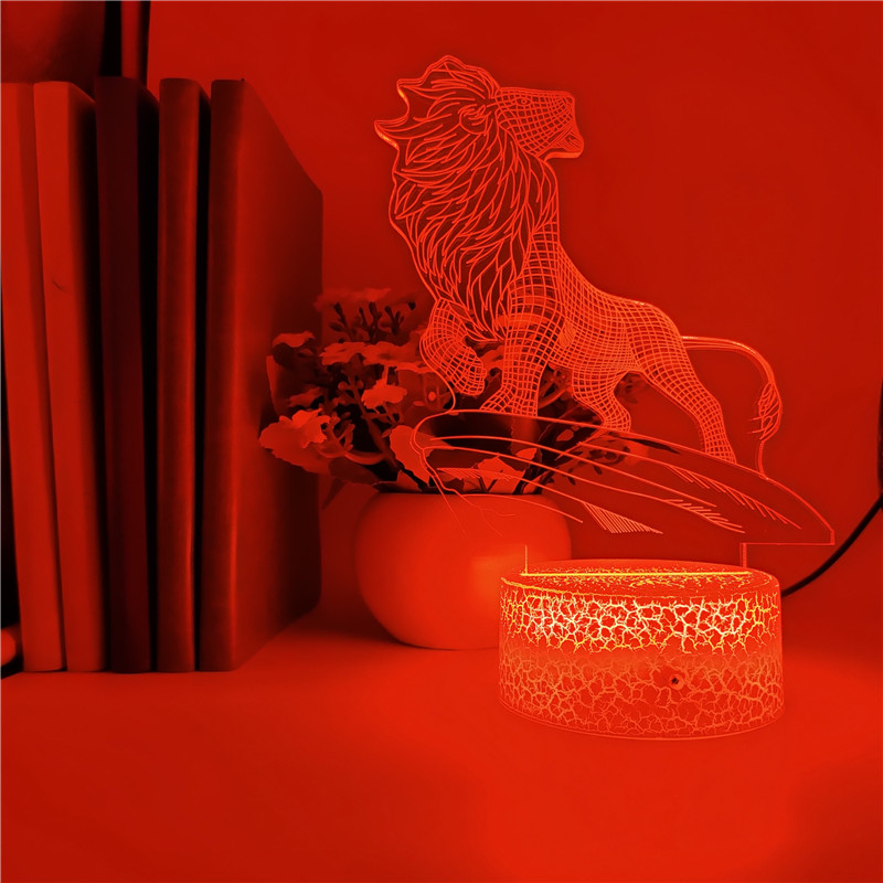 3D acrylic LED night light for kids with 7 or 16 color-changing options, creating party atmosphere