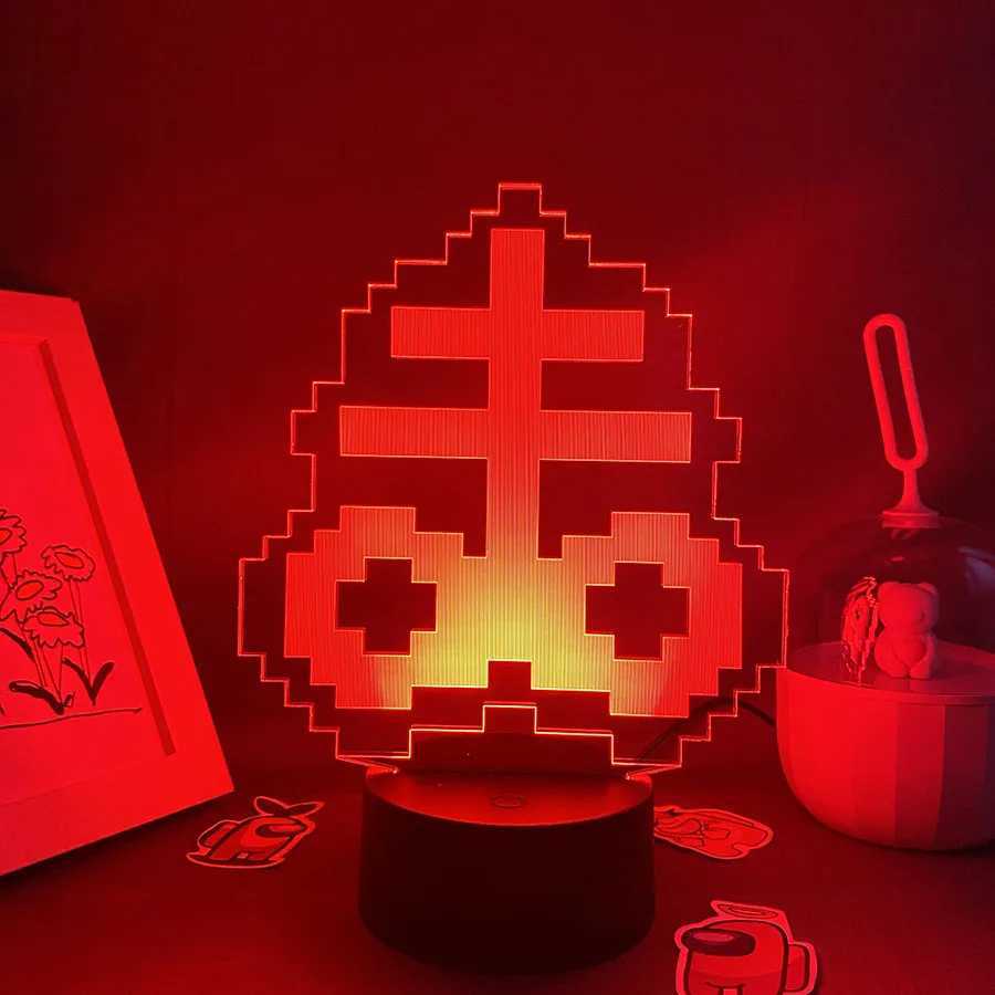 3D LED neon night light featuring Brimstone from The Binding of Isaac Rebirth, perfect as a gaming gift or bedroom decor