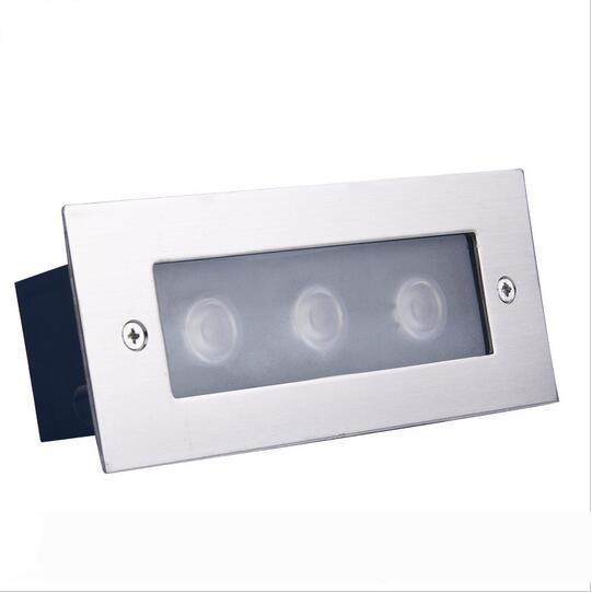 3W recessed LED step lights for outdoor stair, patio, garden, and landscape lighting