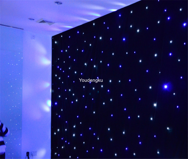 3x5M RGB LED star curtain with controller for stage and background lighting