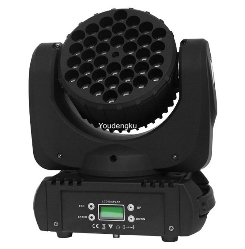 4 affordable RGBW moving head lights with 36x3W LED beams