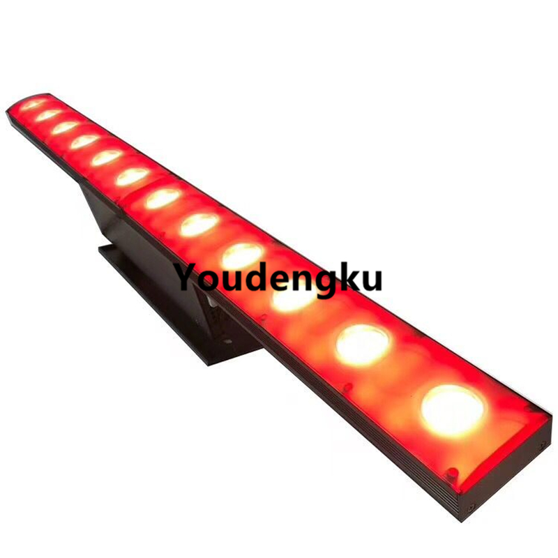 4 IP20-rated 12x3W warm/cool white LED strips with 72 SMD 5050 RGB DMX wall washer lights for slim linear stage lighting