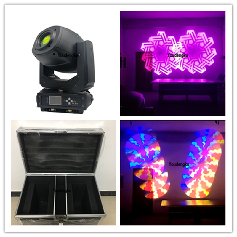 4 pieces of 230W LED moving head spotlights with flight cases for wedding and party lighting